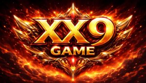 Fiery promotional banner featuring the golden “XX9 GAME” logo with dragon-wing designs, glowing flame effects, and text below stating “100% Safe | 100% secure | 100% legal.”